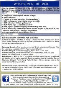 What’s on in the Park?